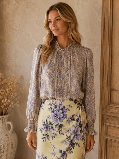 Hovedbilde Rich & Royal bluse lysegul lille  