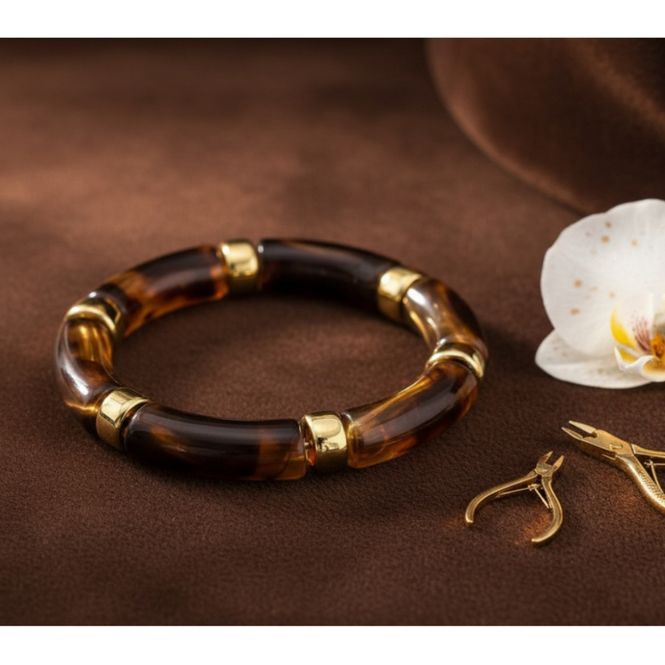 Hovedbilde Armbånd brune stener