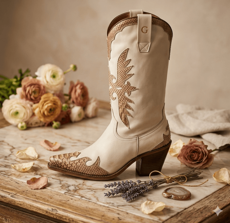 Sanchoo Beige Cowboybootz