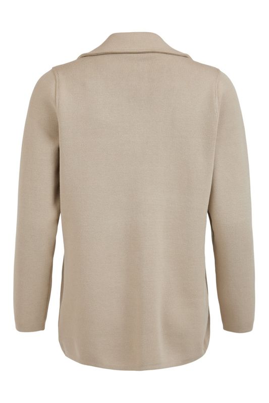 Taupe cardigan med gull knapper
