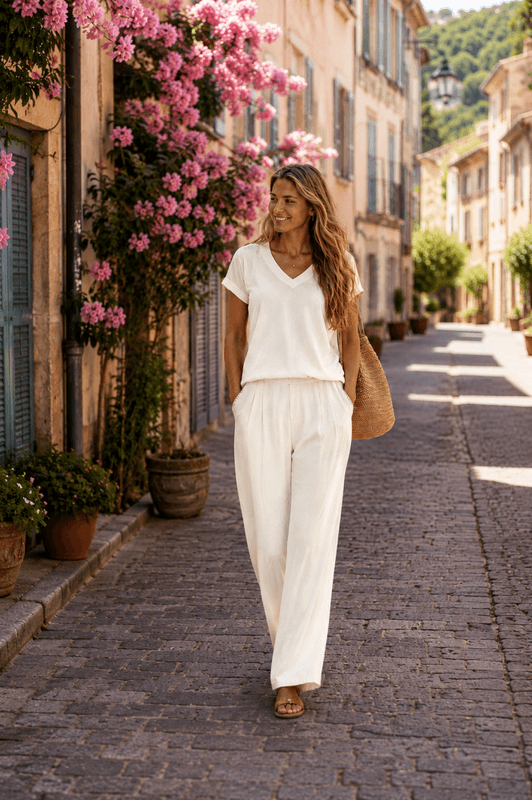 Lin bukse Beige