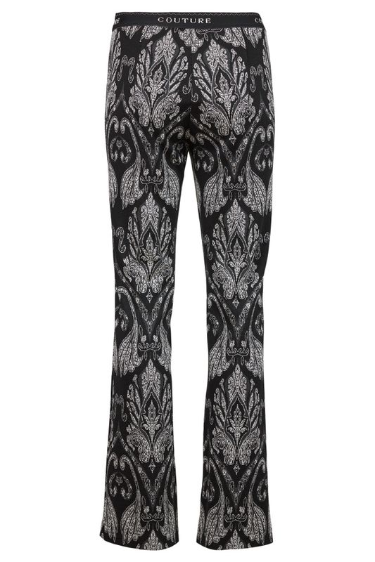 Joella sort bukse med print