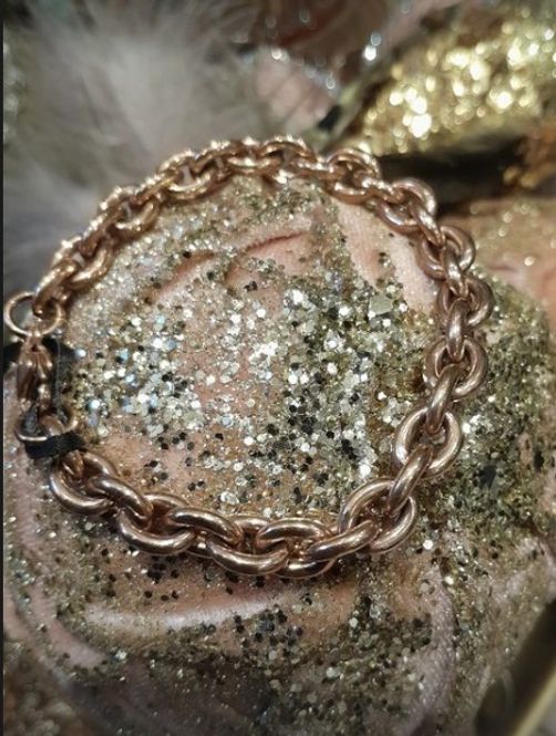 Hovedbilde Stål armbånd Rosegull smalt