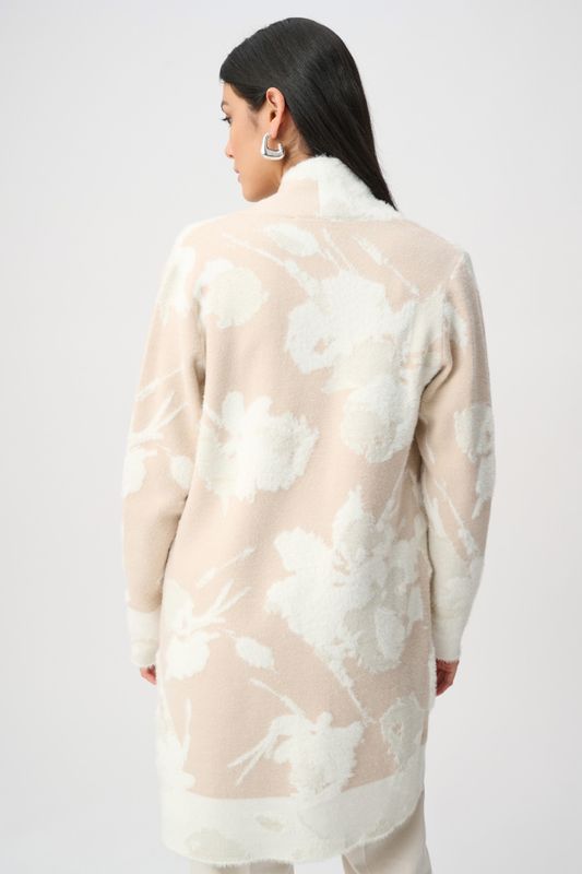 Jacquard long cardigan