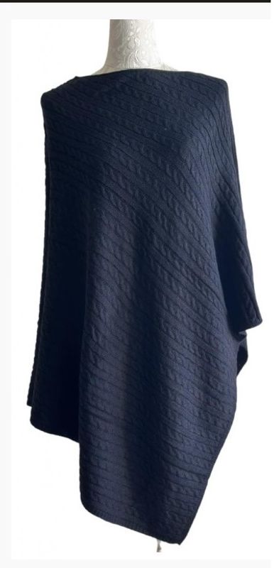 Bibba Poncho Marineblå