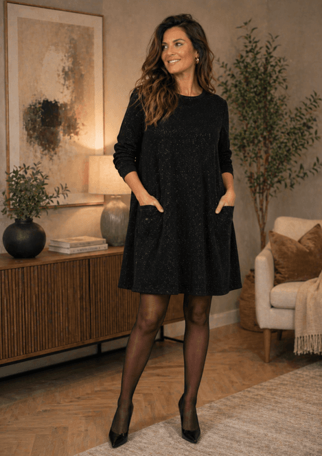 Hovedbilde Sort glitter kjole