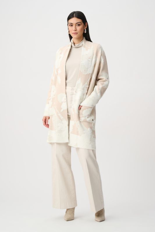 Jacquard long cardigan